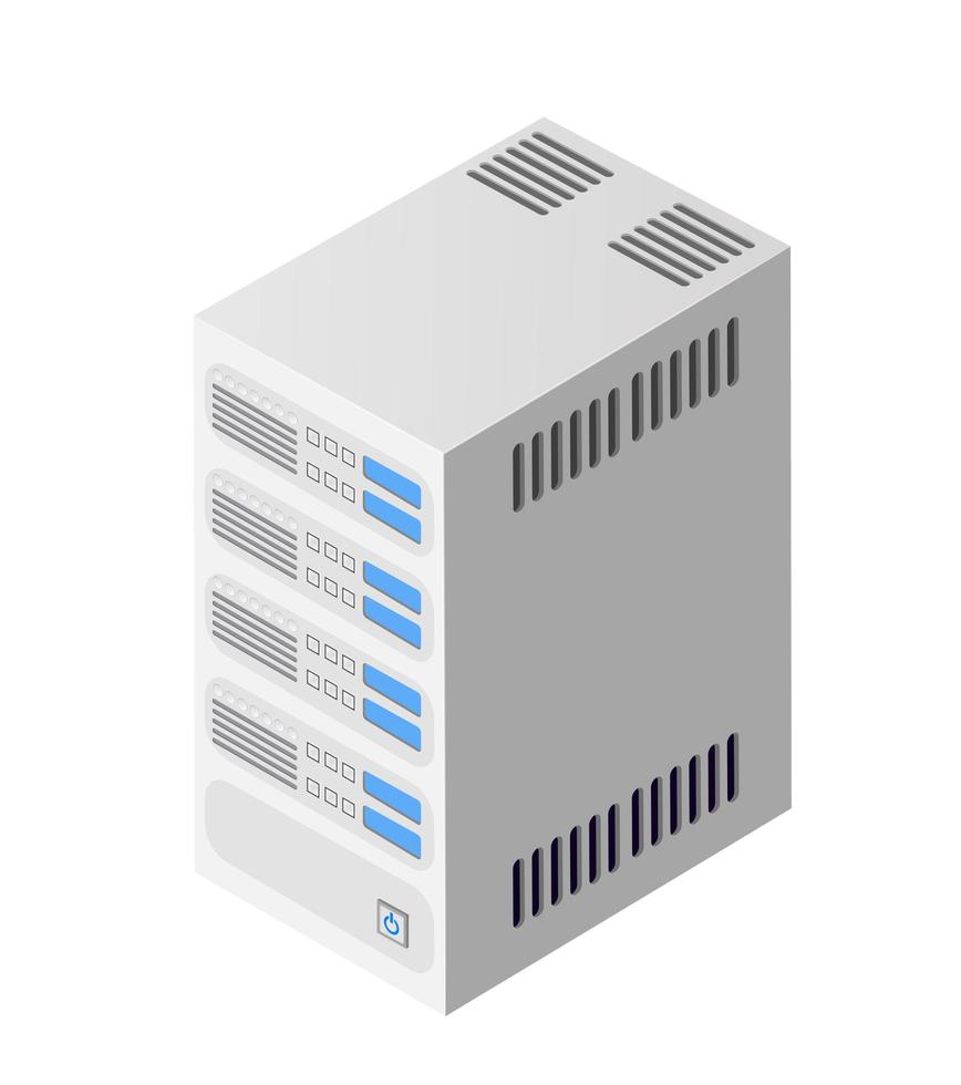 tecnologia de rede de servidor único de data center de conexão vetor