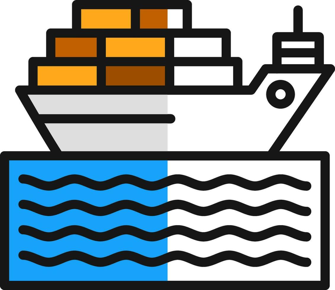 carga navio vetor ícone Projeto