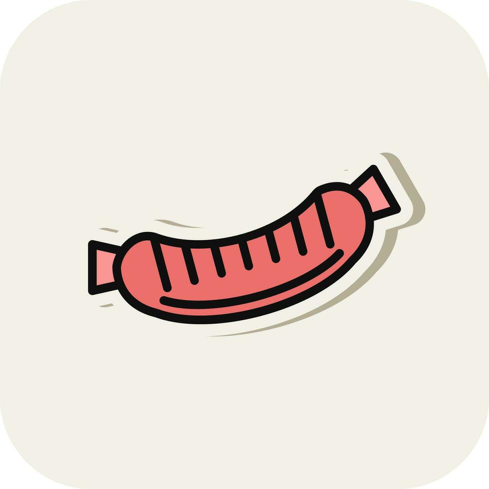 design de ícone de vetor de salsicha