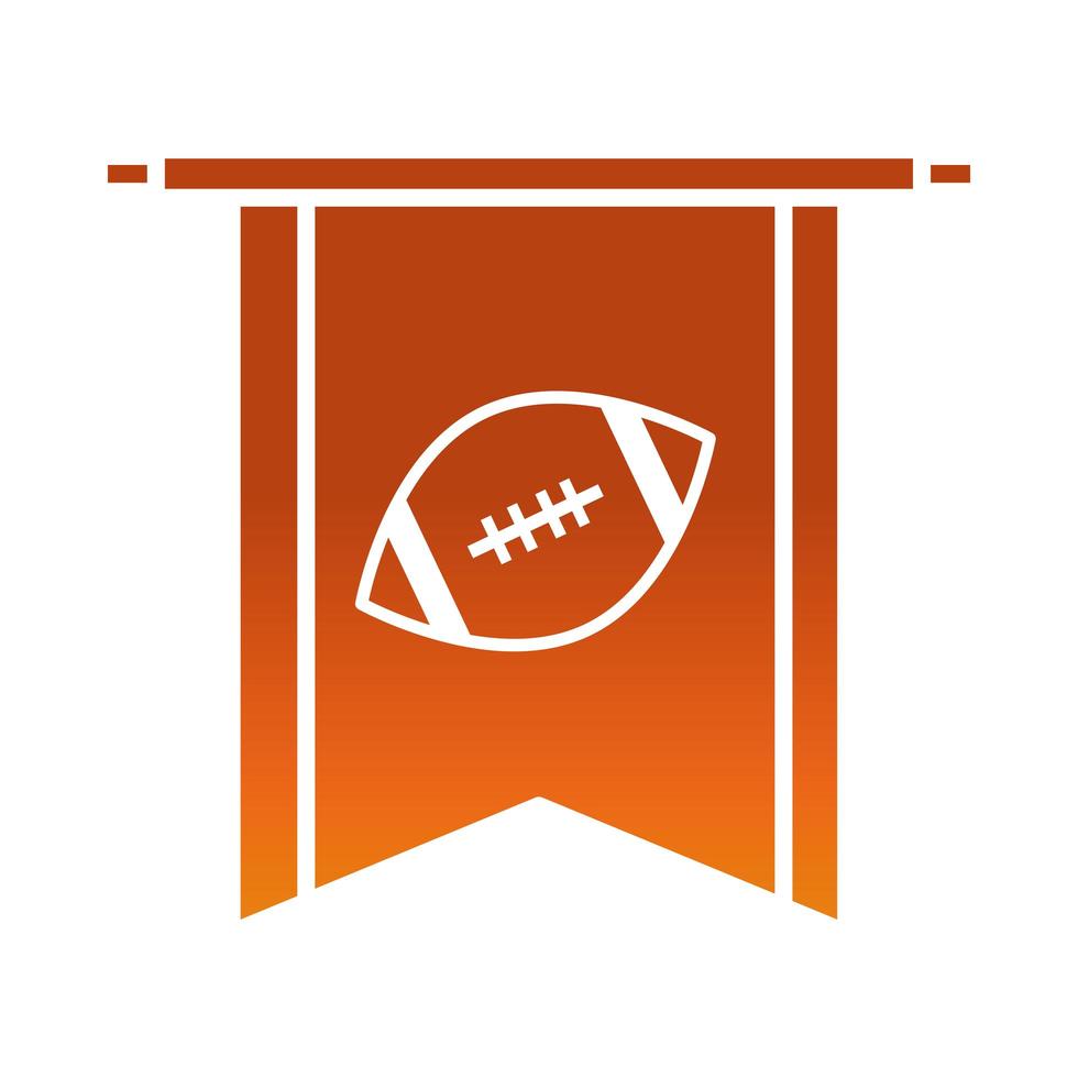 ícone de design gradiente recreativo e profissional de futebol americano jogo pingente vetor
