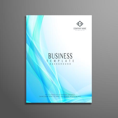 Design de brochura de negócios ondulado abstrata vetor