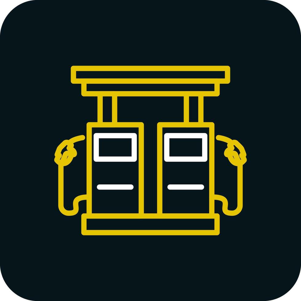 design de ícone de vetor de posto de gasolina