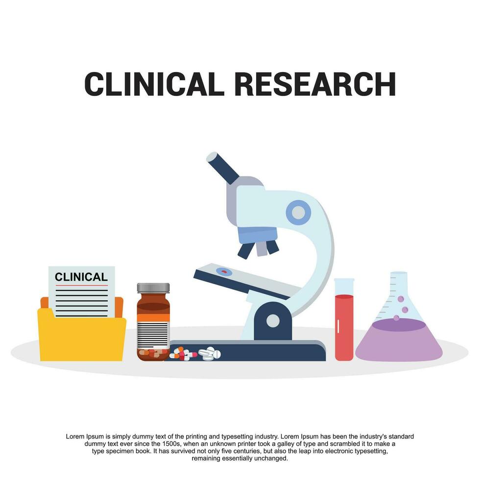 clínico pesquisa conceito vetor ilustração