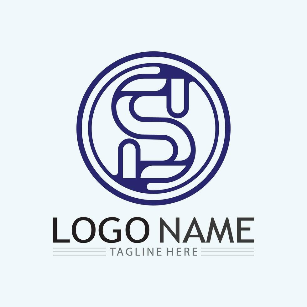 o negócio corporativo s carta logotipo e s logotipo Projeto vetor