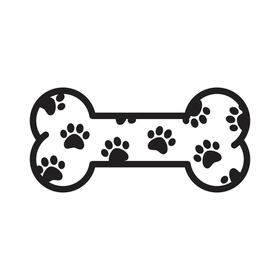 cachorro osso vetor pata ícone logotipo pegada animal dia das Bruxas francês buldogue personagem desenho animado símbolo ilustração