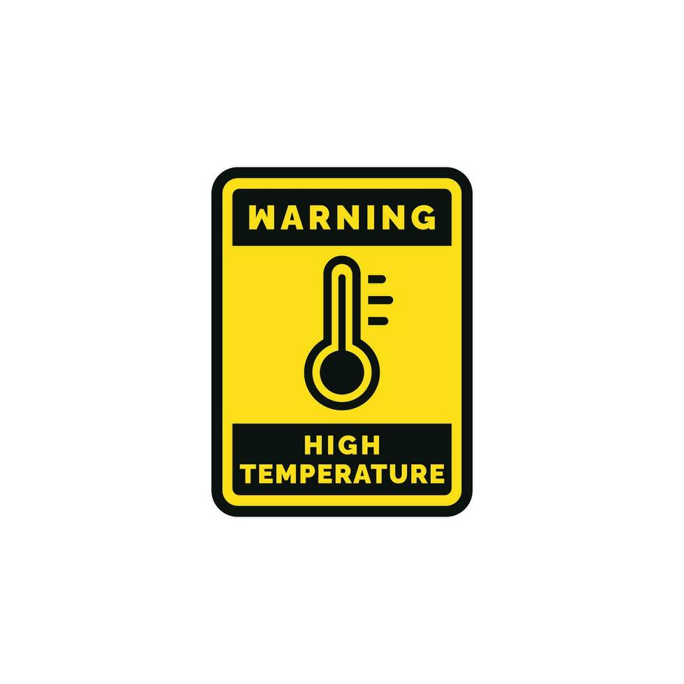 Alto temperatura Cuidado Atenção símbolo Projeto vetor