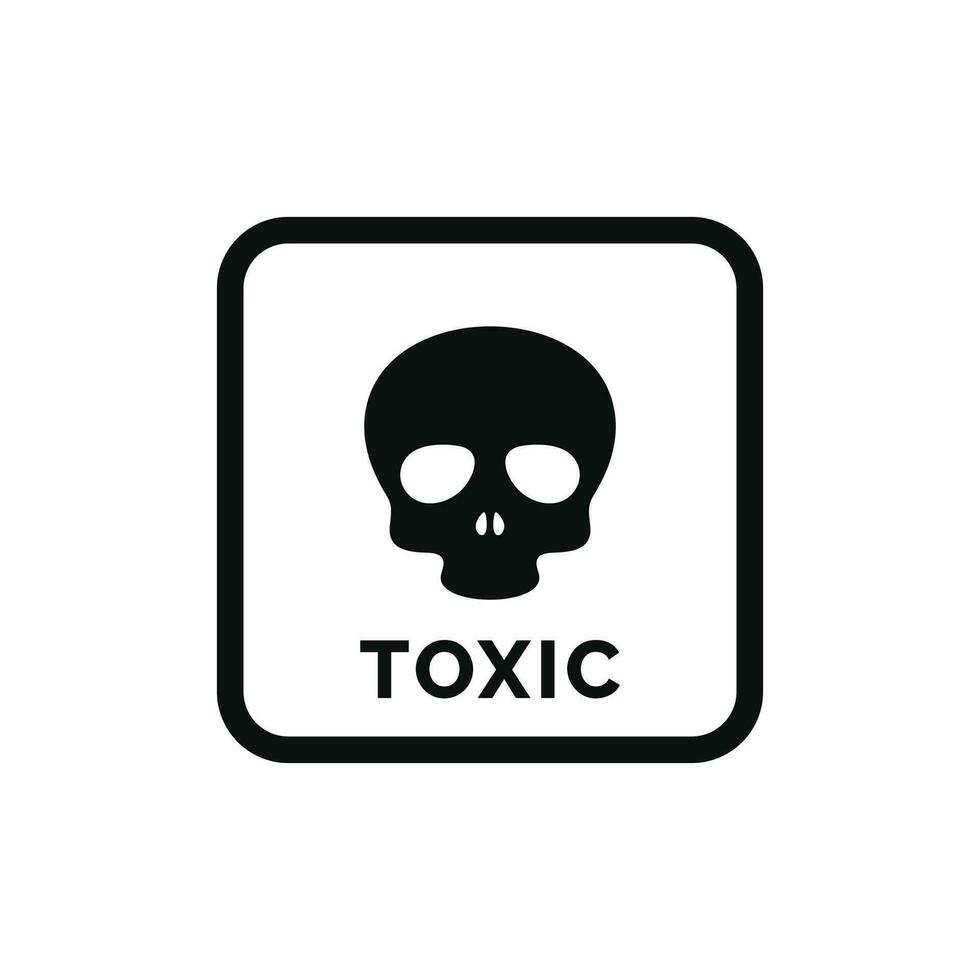 Poção tóxico embalagem marca ícone símbolo vetor