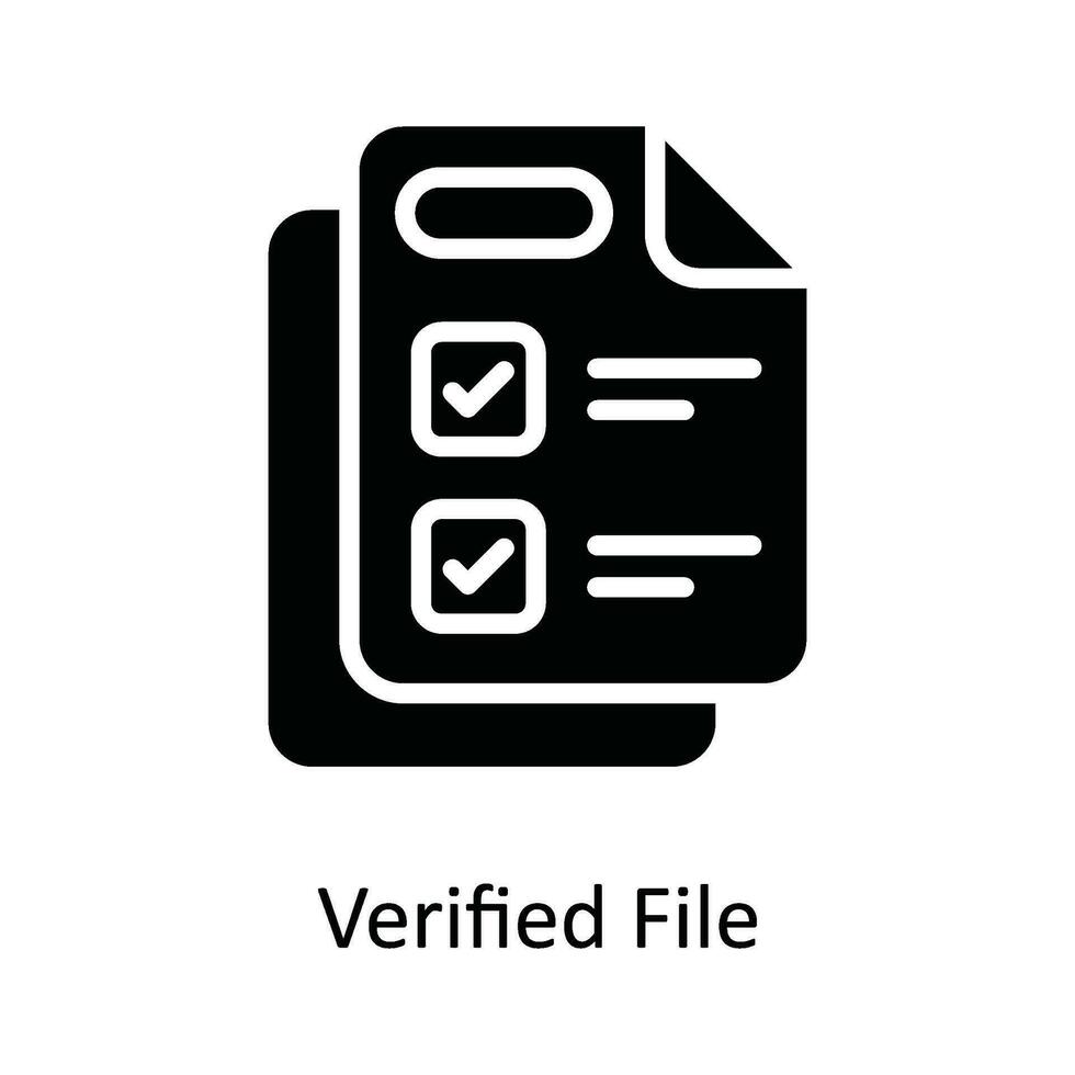 verificado Arquivo vetor sólido ícone Projeto ilustração. rede e comunicação símbolo em branco fundo eps 10 Arquivo