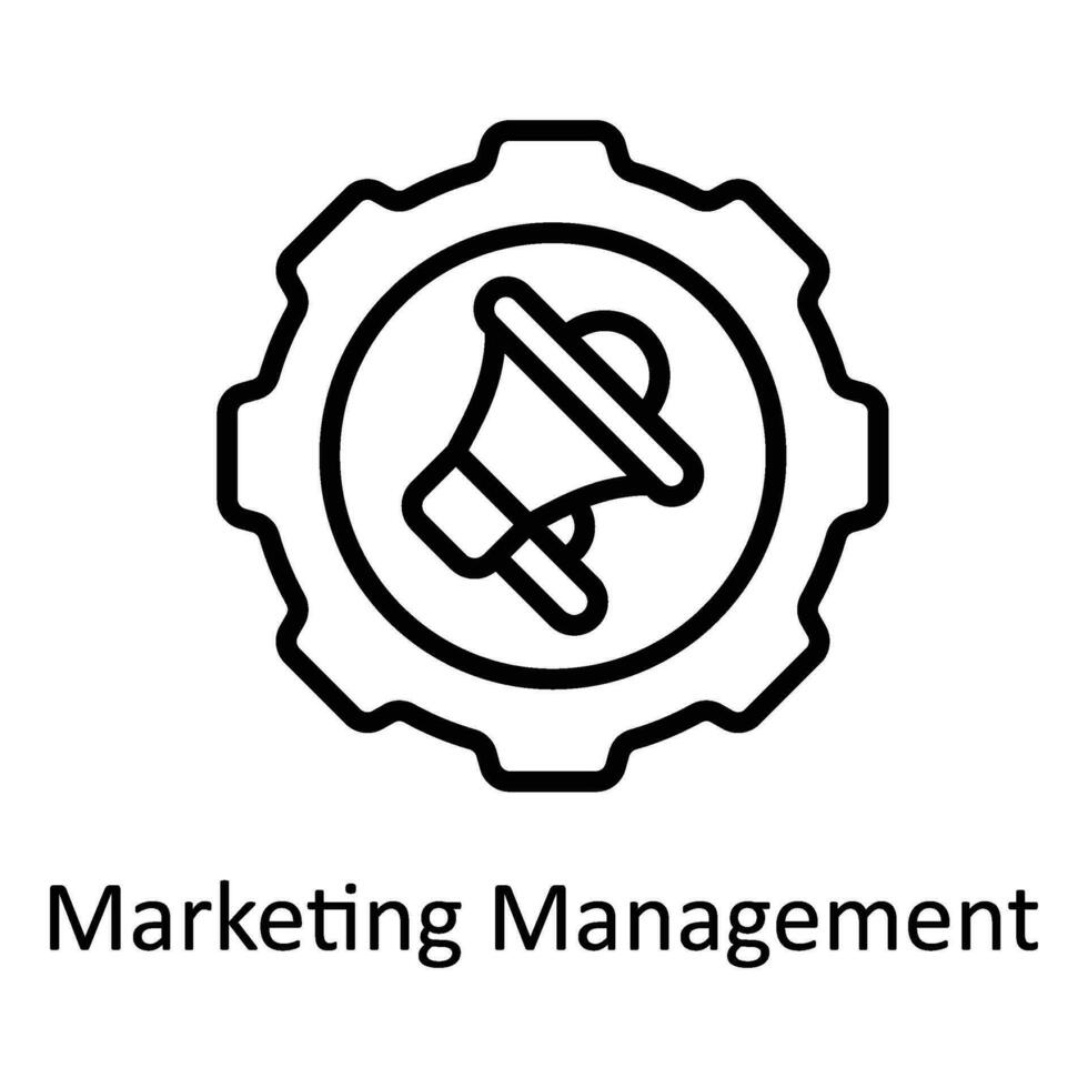 marketing gestão vetor esboço ícone Projeto ilustração. digital marketing símbolo em branco fundo eps 10 Arquivo