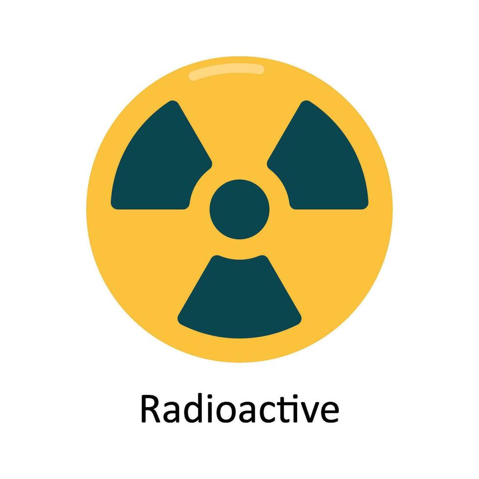 radioativo vetor plano ícone Projeto ilustração. natureza e ecologia símbolo em branco fundo eps 10 Arquivo