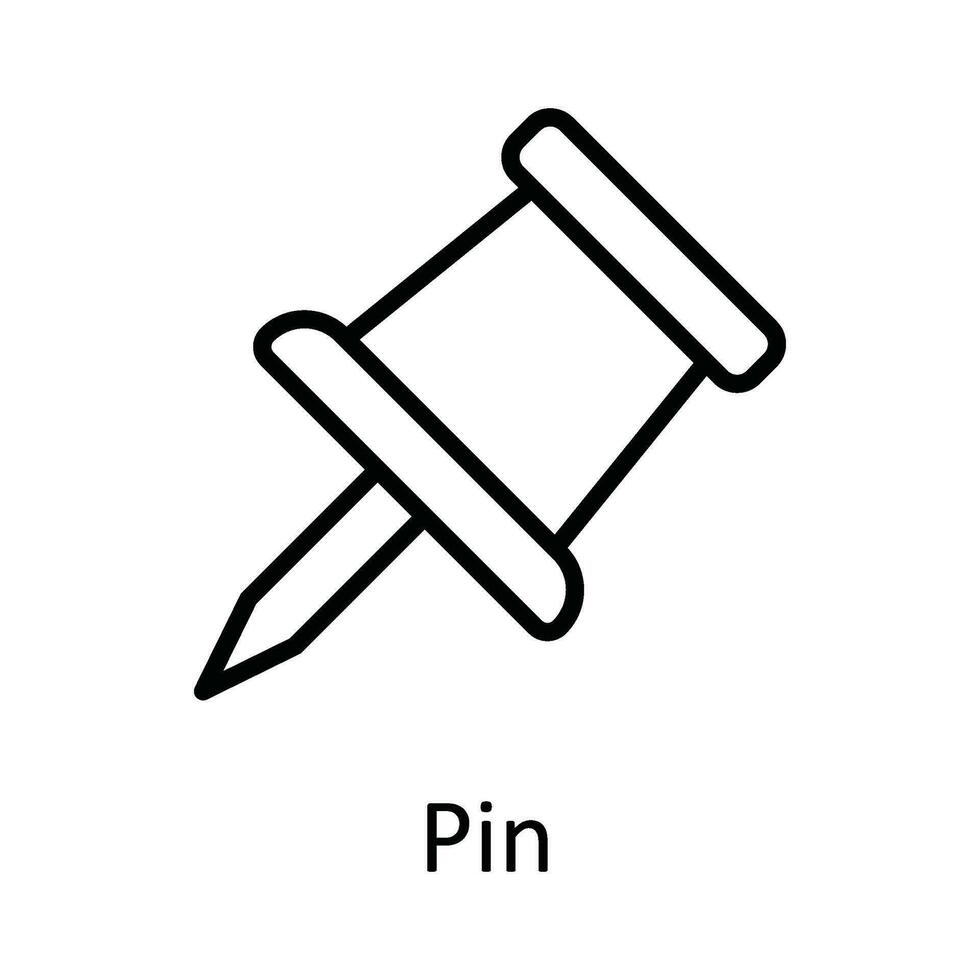 PIN vetor esboço ícone Projeto ilustração. Educação símbolo em branco fundo eps 10 Arquivo