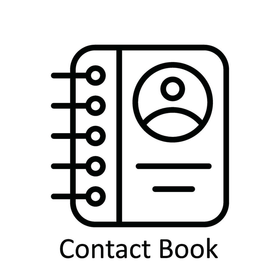 contato livro vetor esboço ícone Projeto ilustração. do utilizador interface símbolo em branco fundo eps 10 Arquivo