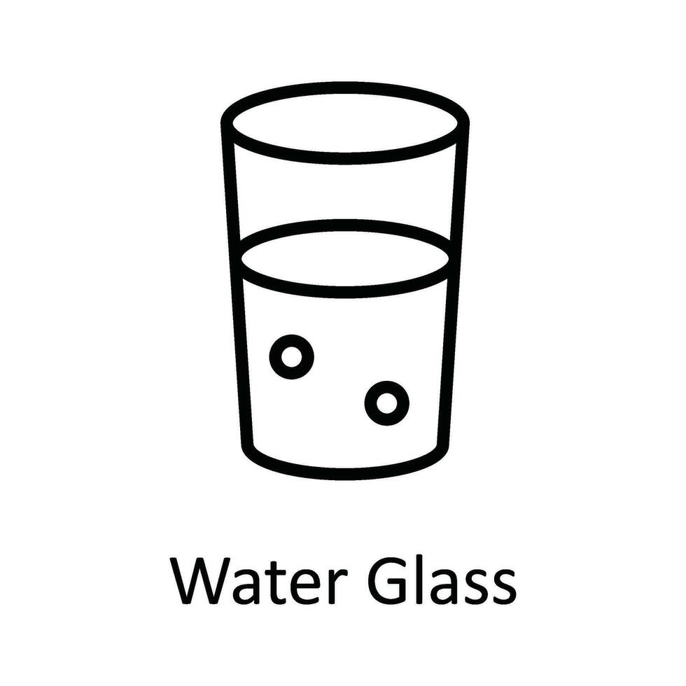 água vidro vetor esboço ícone Projeto ilustração. Comida e bebidas símbolo em branco fundo eps 10 Arquivo