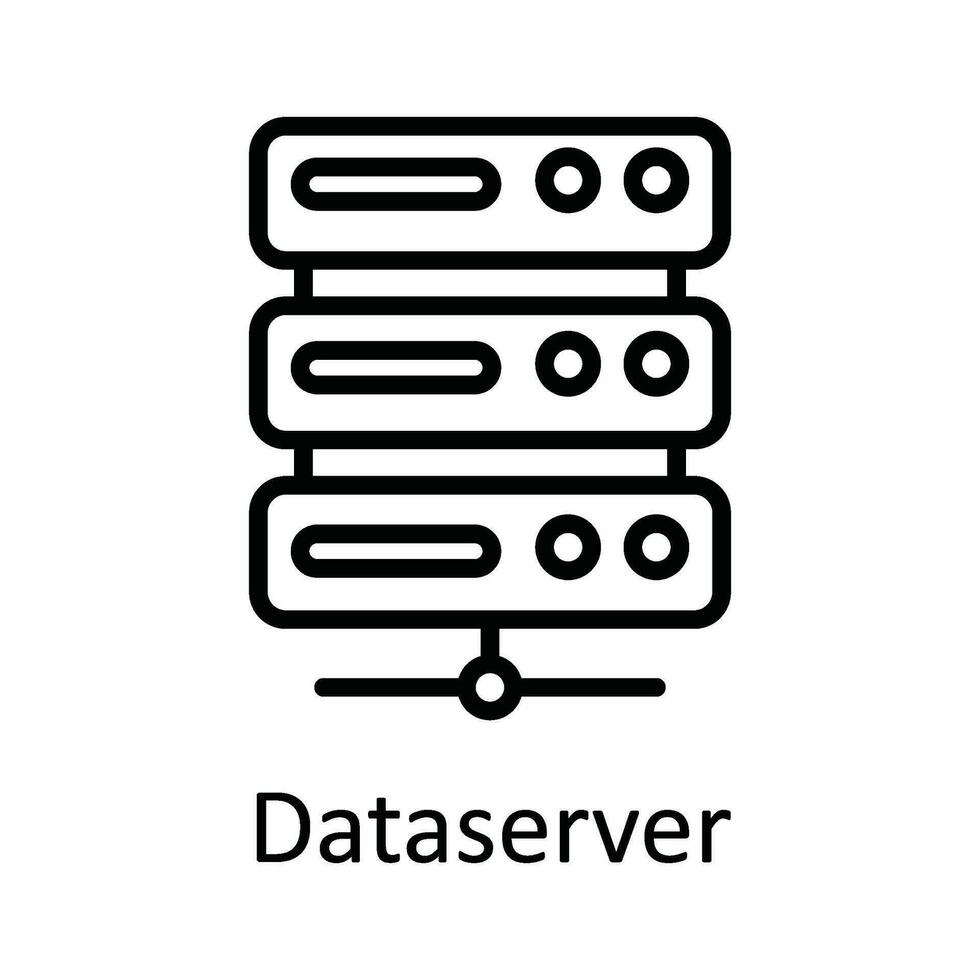 dados servidor vetor esboço ícone Projeto ilustração. multimídia símbolo em branco fundo eps 10 Arquivo
