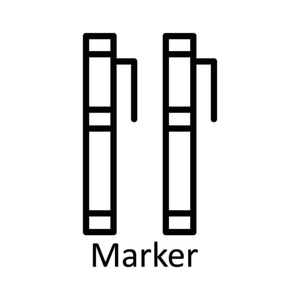 marcador vetor esboço ícone Projeto ilustração. Educação símbolo em branco fundo eps 10 Arquivo