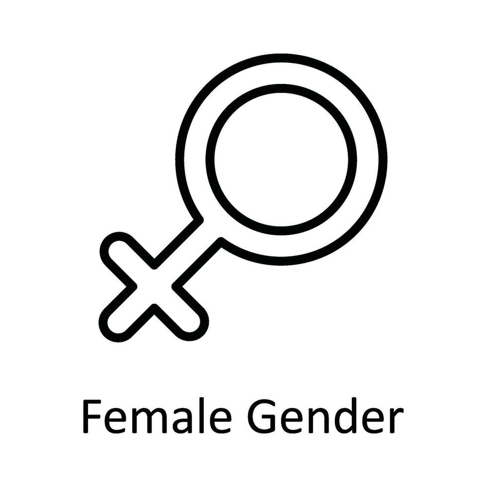 fêmea gênero vetor esboço ícone Projeto ilustração. médico e saúde símbolo em branco fundo eps 10 Arquivo