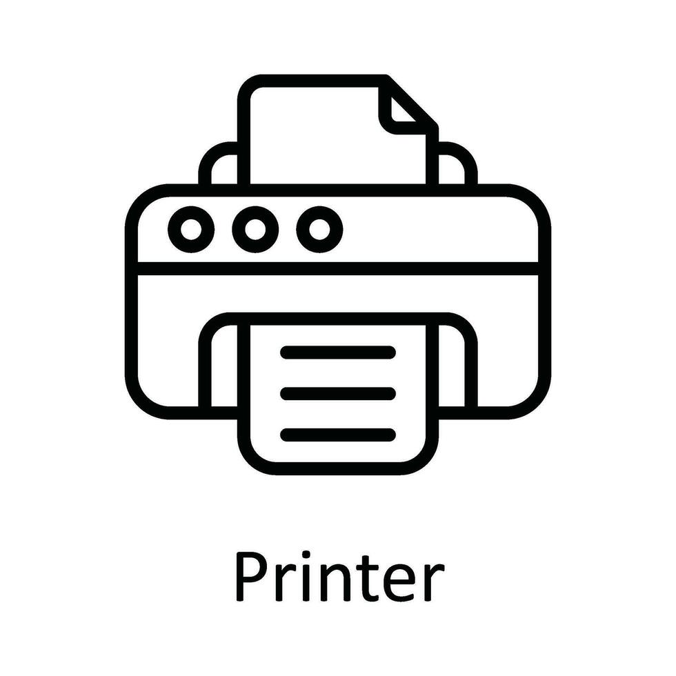 impressora vetor esboço ícone Projeto ilustração. multimídia símbolo em branco fundo eps 10 Arquivo