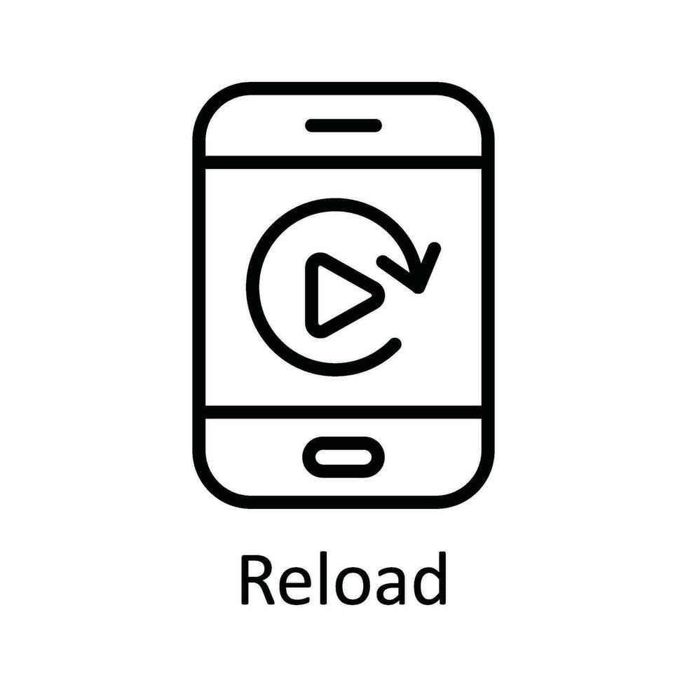 recarregar vetor esboço ícone Projeto ilustração. conectados transmissão símbolo em branco fundo eps 10 Arquivo