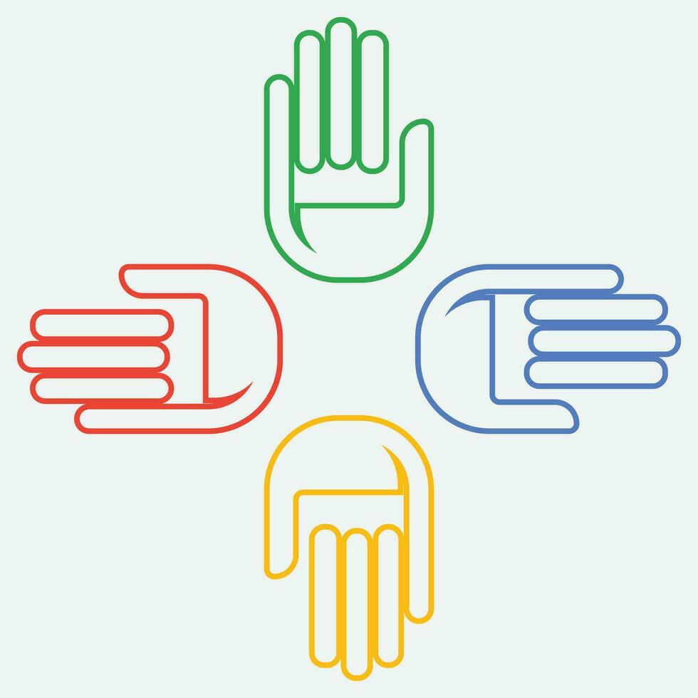 mão desenhado comunidade logotipo vetor