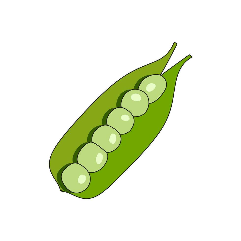 ervilhas legumes ícone. plano ilustração do ervilhas legumes vetor ícone isolado em branco fundo