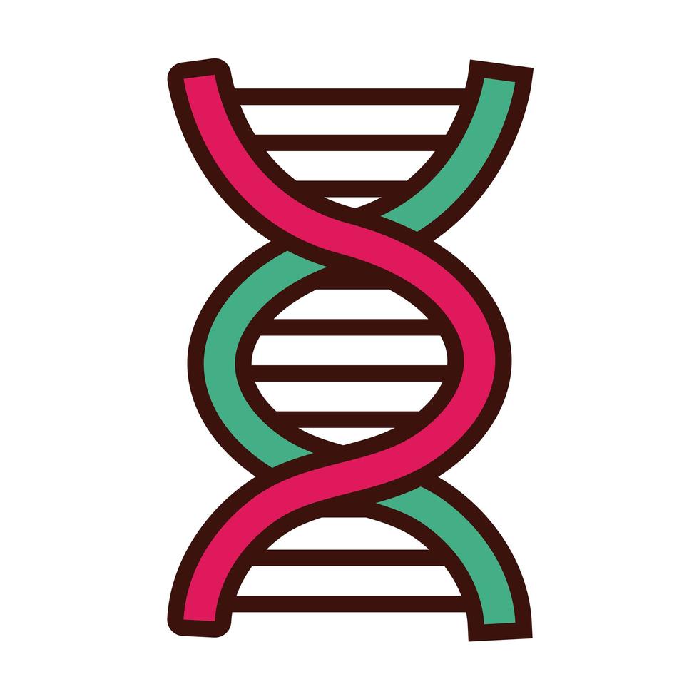 ícone de estilo simples da molécula de DNA vetor