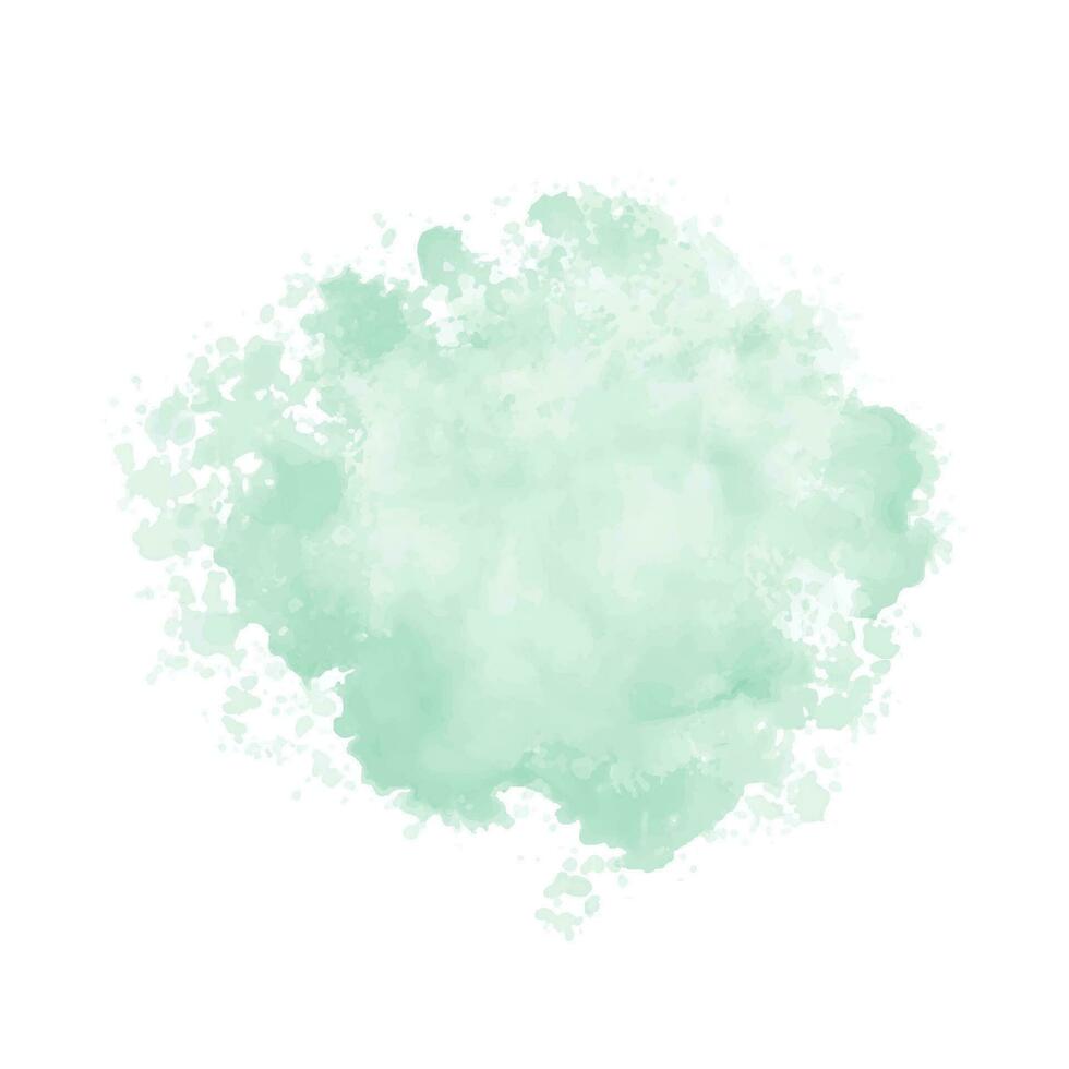 abstrato hortelã verde aguarela água splash. vetor aguarela textura dentro hortelã cor