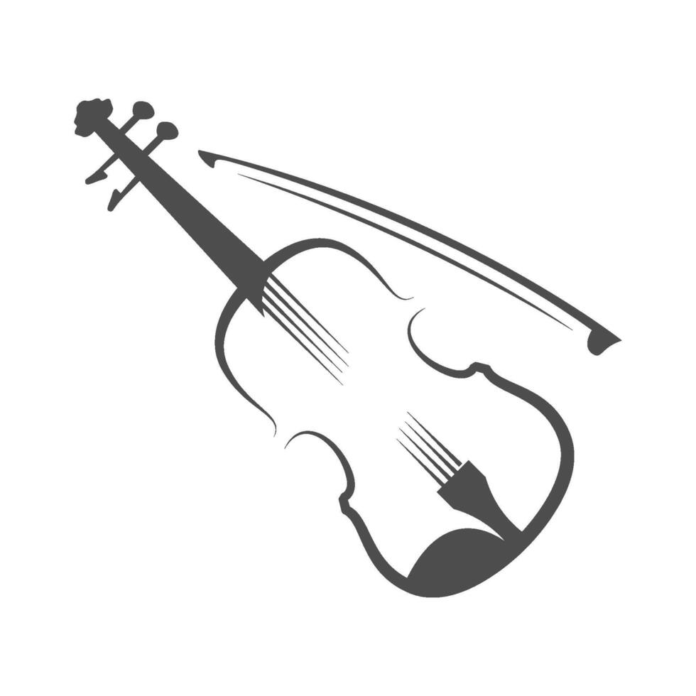 violino logotipo ícone Projeto vetor