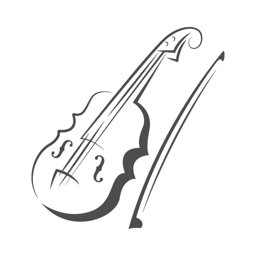 violino logotipo ícone Projeto vetor