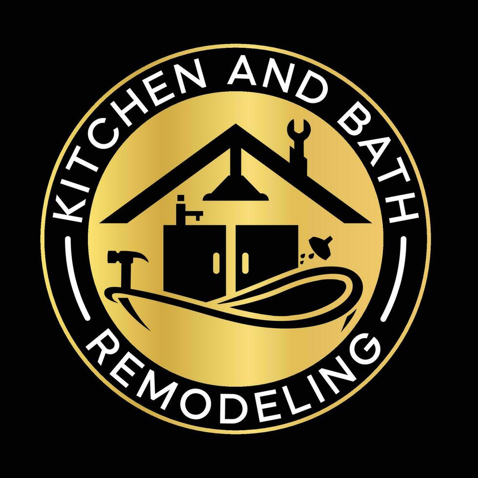 design de logotipo de cozinha e banho - design de ícone de vetor de cozinha e banho