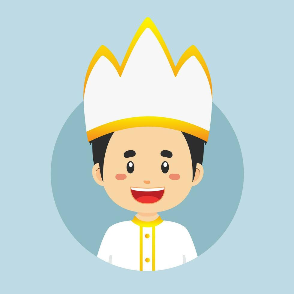 avatar do uma norte sulawesi personagem vetor