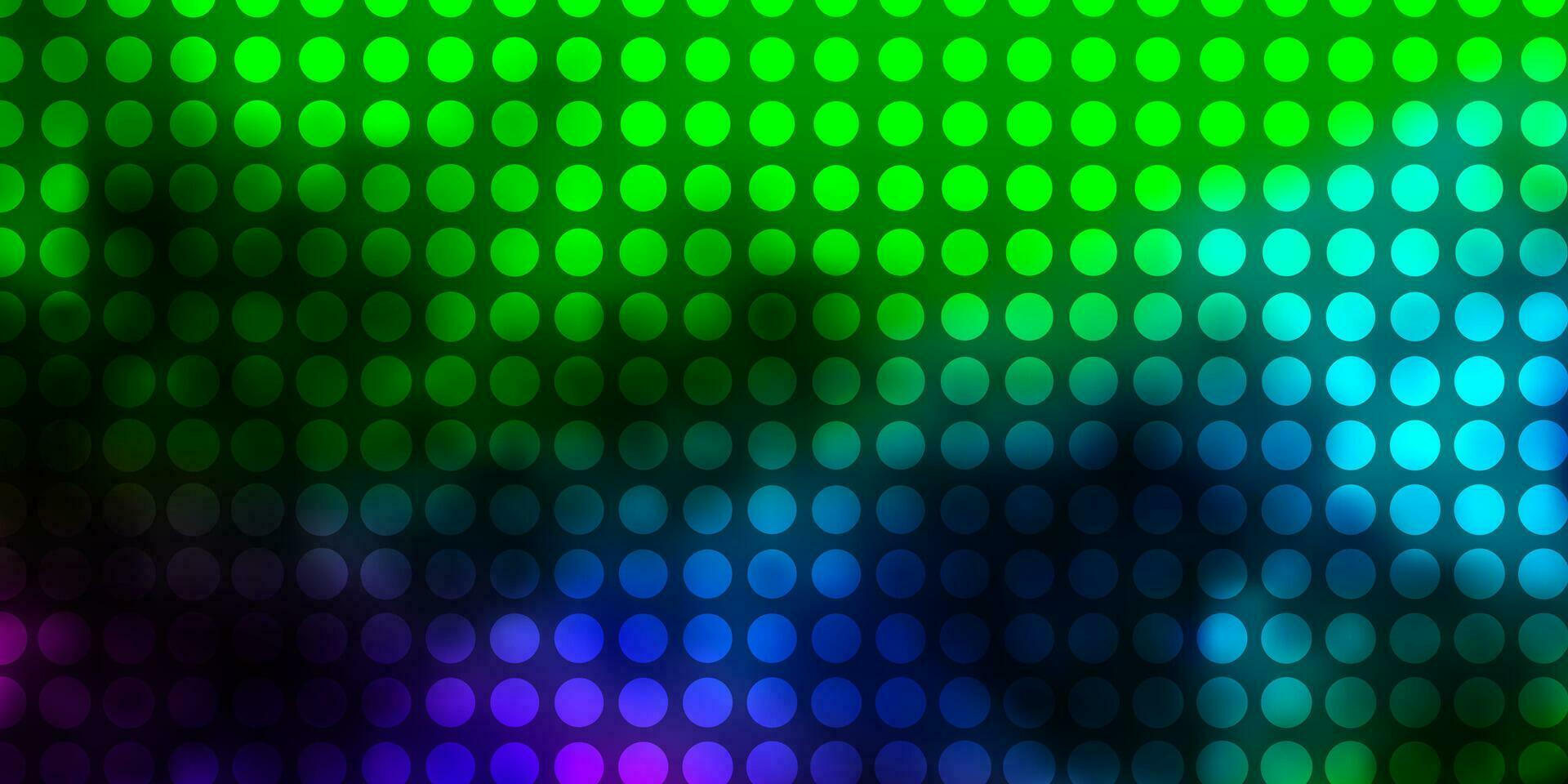 luz de fundo vector multicolor com círculos.