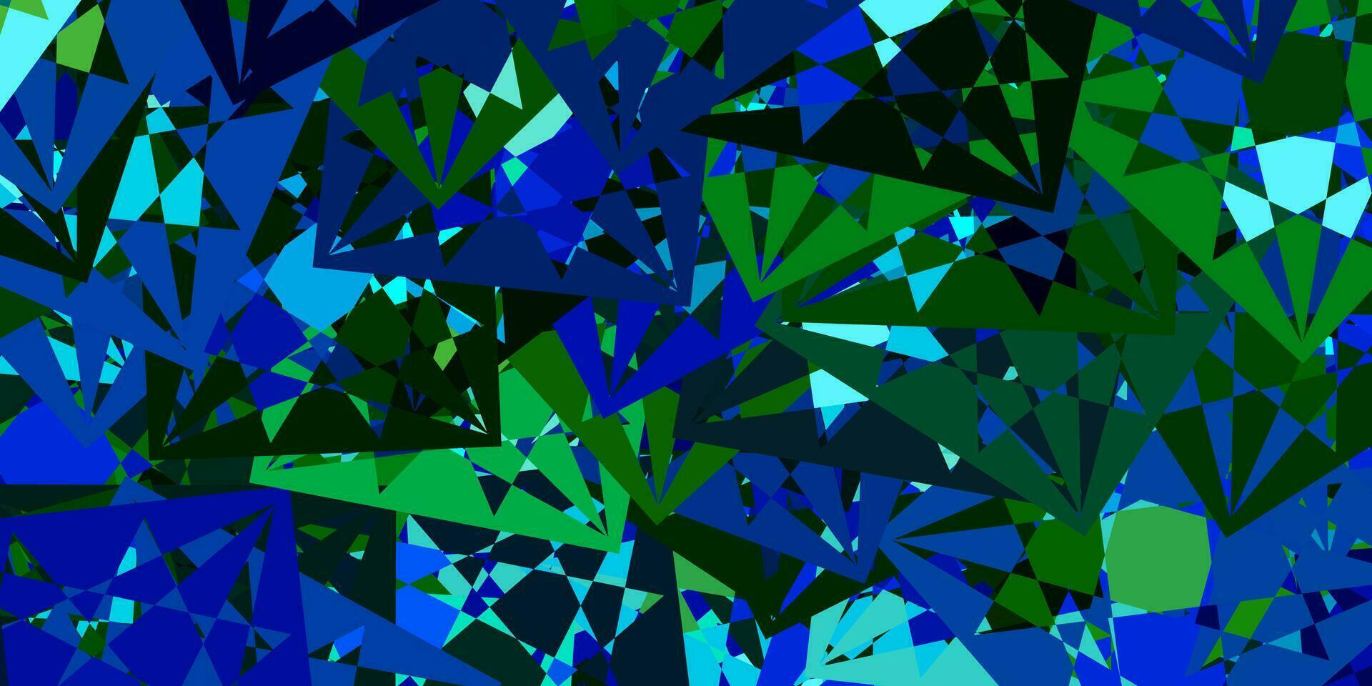 fundo vector azul e verde claro com triângulos.