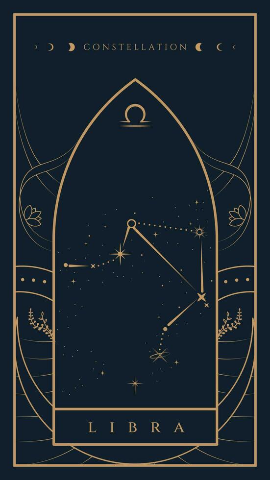 Libra constelação zodíaco ilustração vetor
