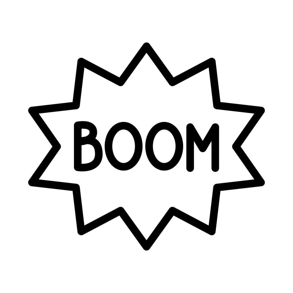 bolha de expressão com estilo de linha boom fools day vetor