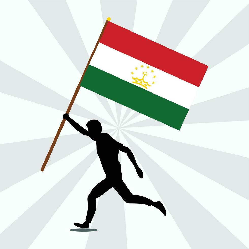 tajiquistão independência dia 9 setembro bandeira Projeto e bandeira Projeto tajiquistão vetor