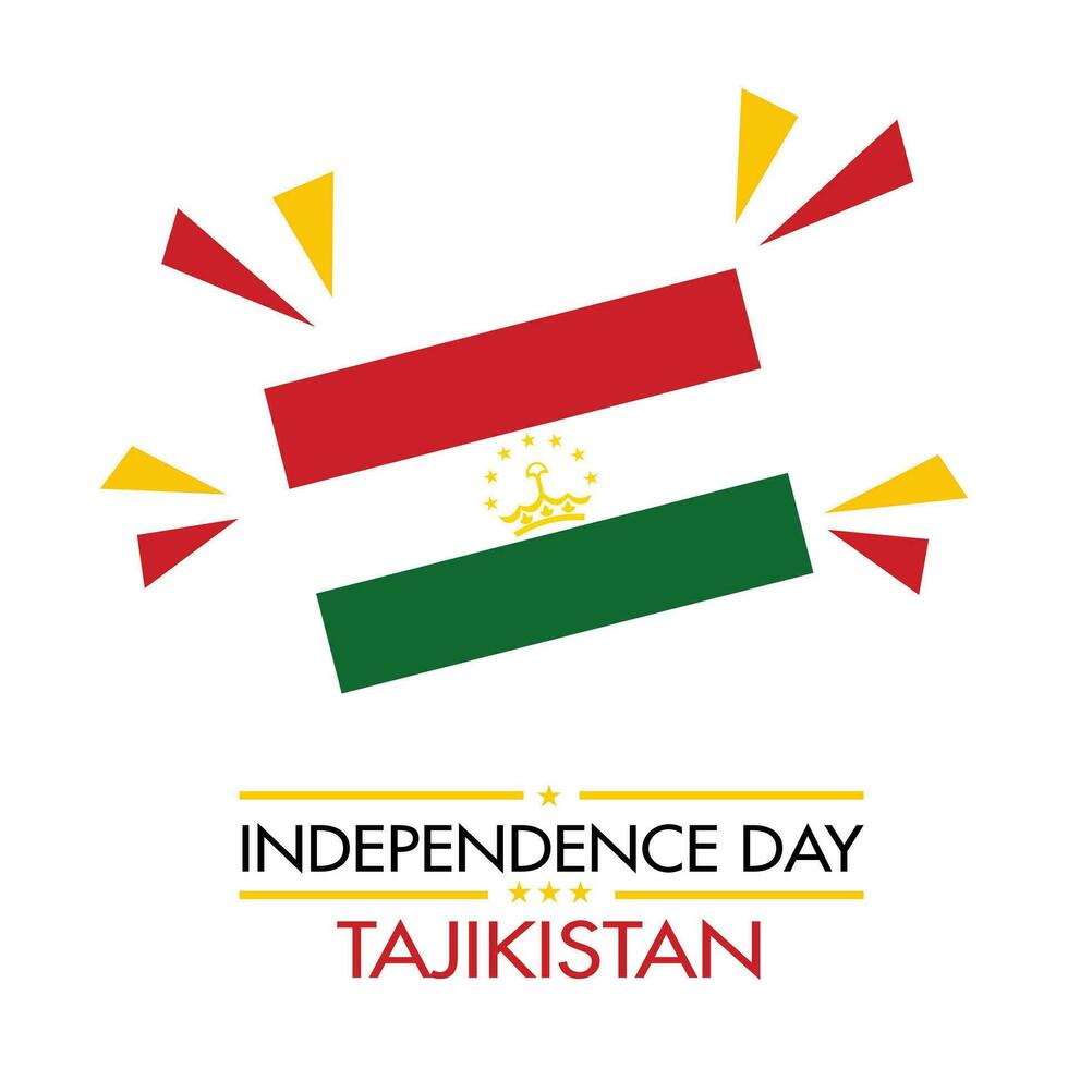 tajiquistão independência dia 9 setembro bandeira Projeto e bandeira Projeto tajiquistão vetor