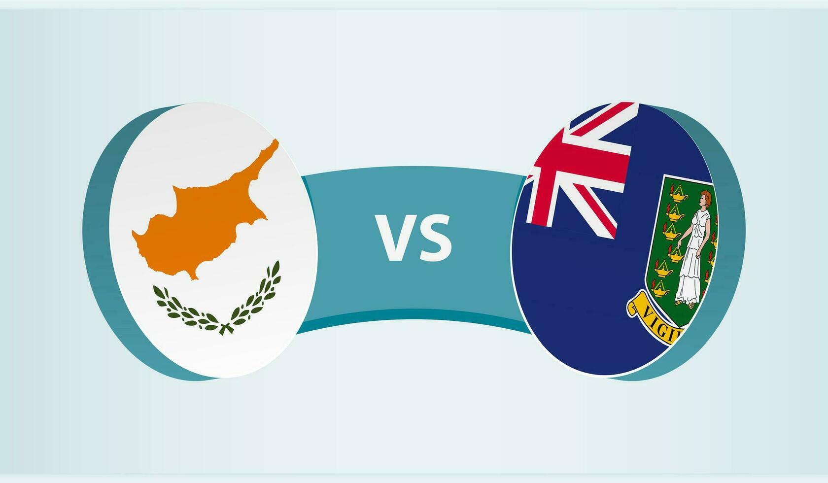 Chipre versus britânico virgem ilhas, equipe Esportes concorrência conceito. vetor