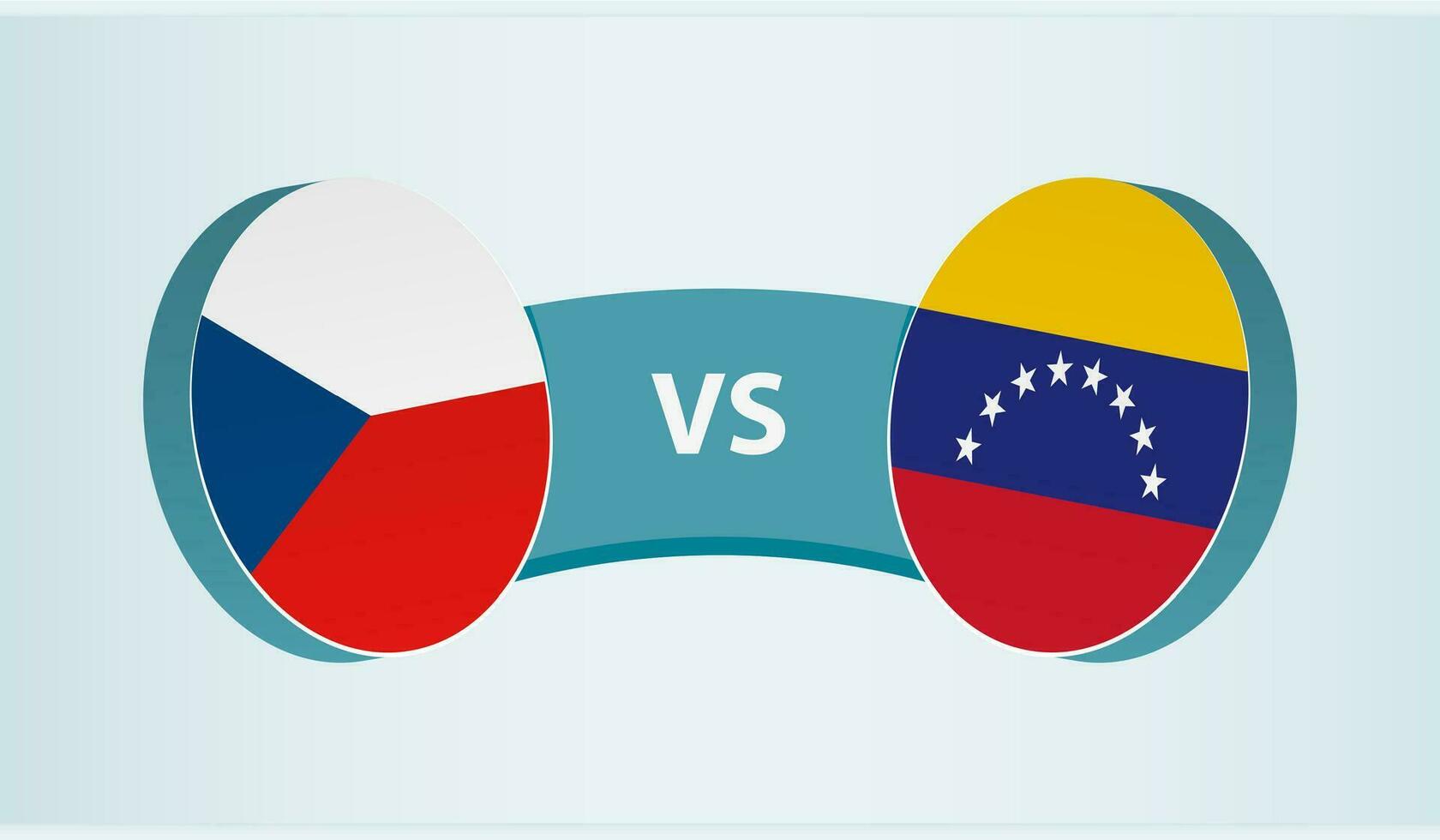 tcheco república versus Venezuela, equipe Esportes concorrência conceito. vetor