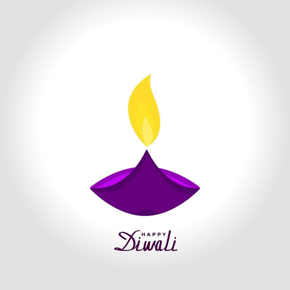 luminária ícone. feliz Diwali, festival do a luzes dentro Índia. vetor