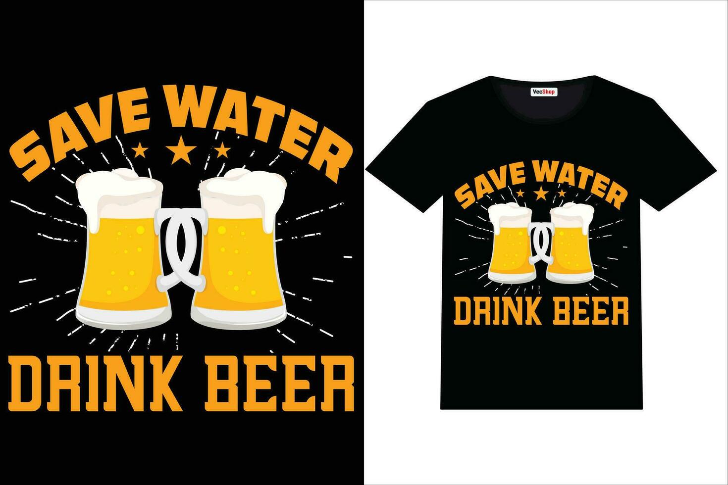 Cerveja camiseta Projeto Salve  água beber Cerveja t camisa vetor