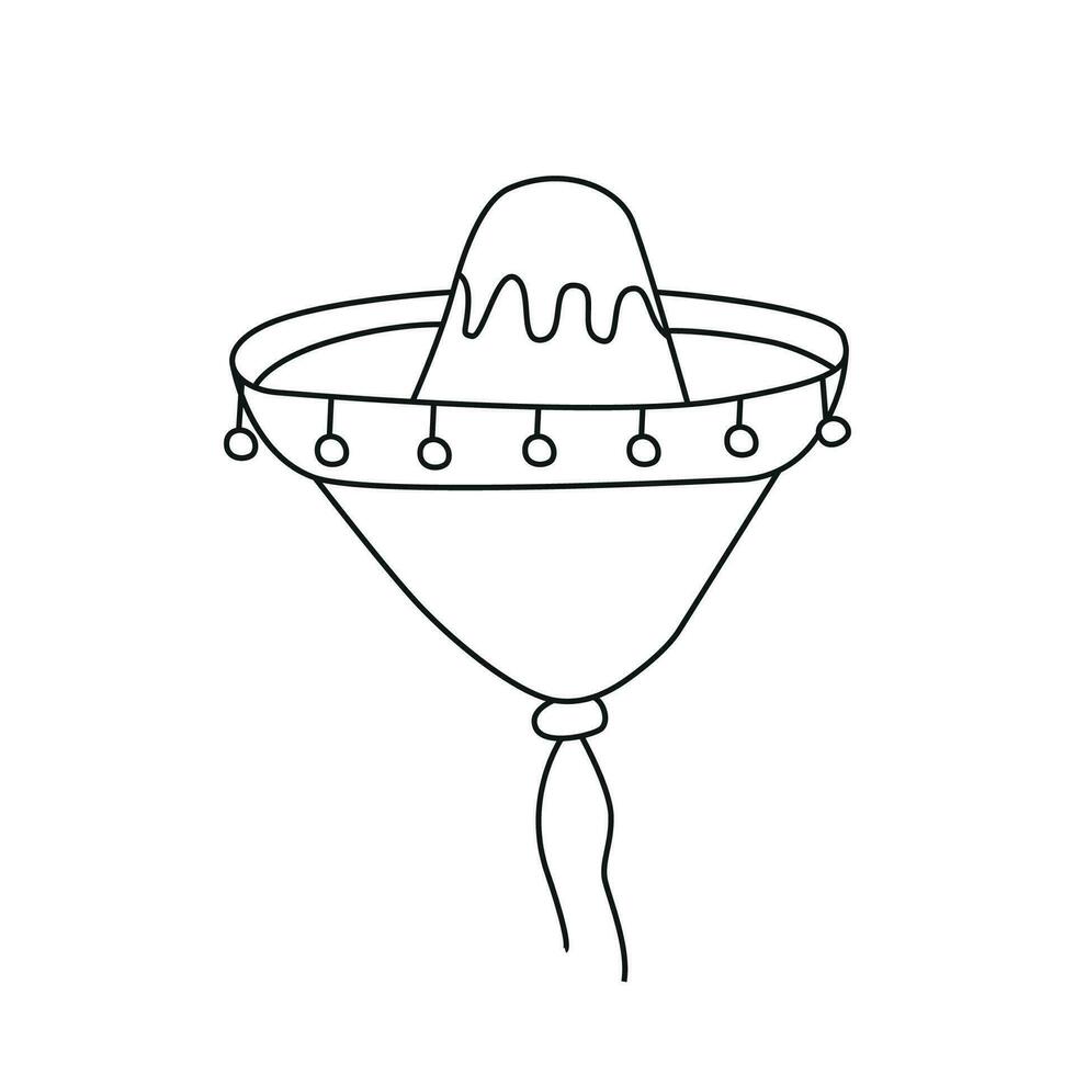 vetor ilustração do Sambrero dentro rabisco estilo.
