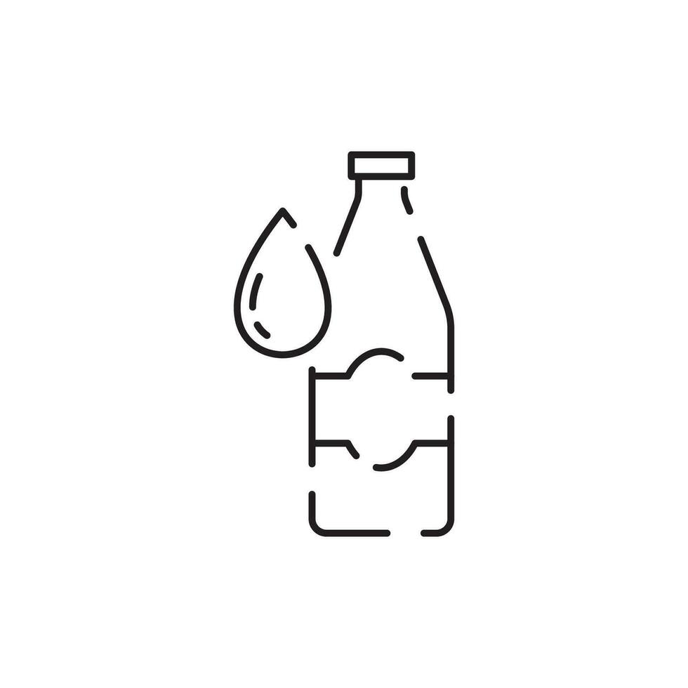 ícone linha água. solta líquido beber vetor pictogramas isolado em uma branco fundo.