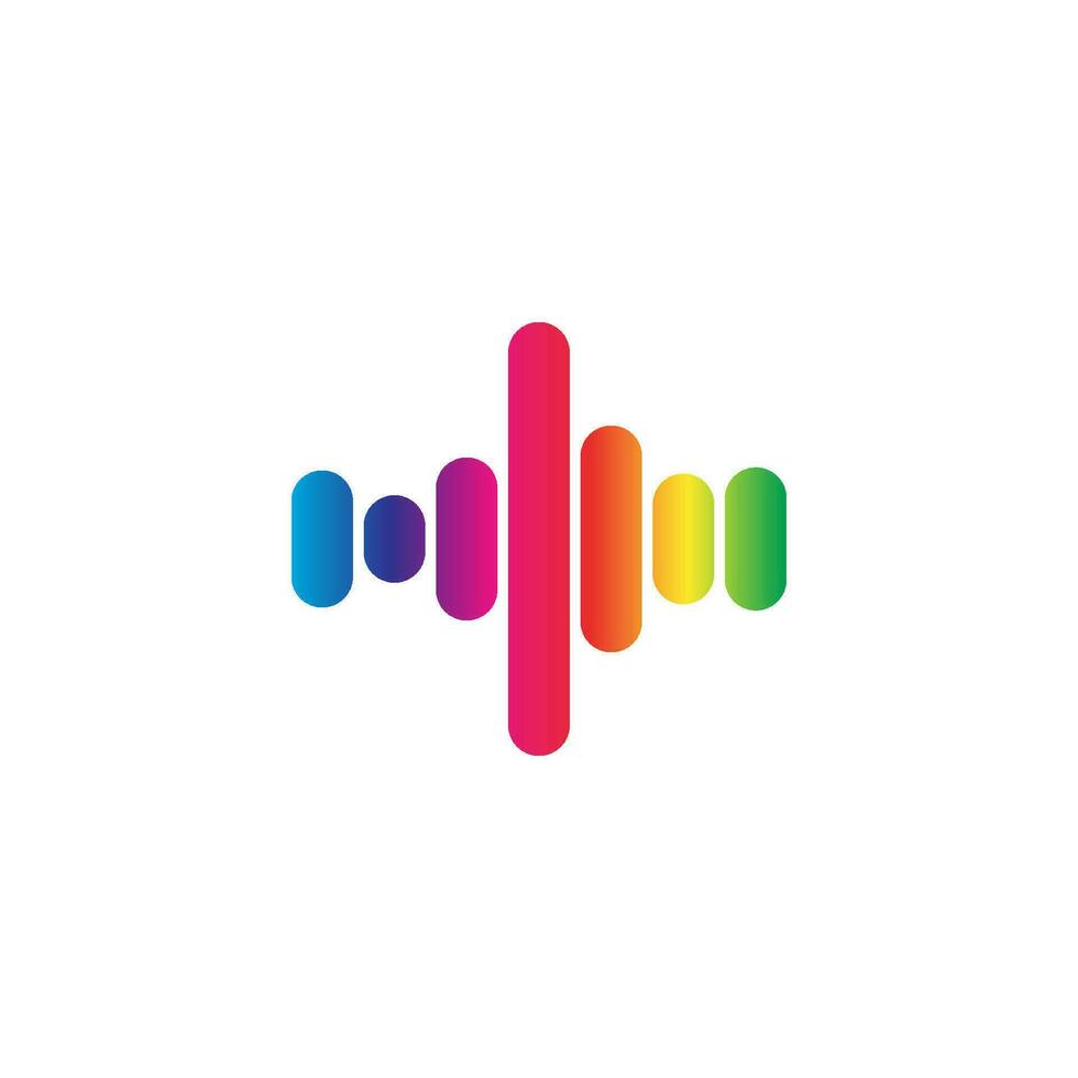 som onda ilustração logotipo vetor ícone modelo. audio colorida onda logotipo. vetor equalizador elemento