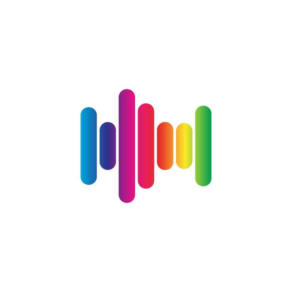 som onda ilustração logotipo vetor ícone modelo. audio colorida onda logotipo. vetor equalizador elemento