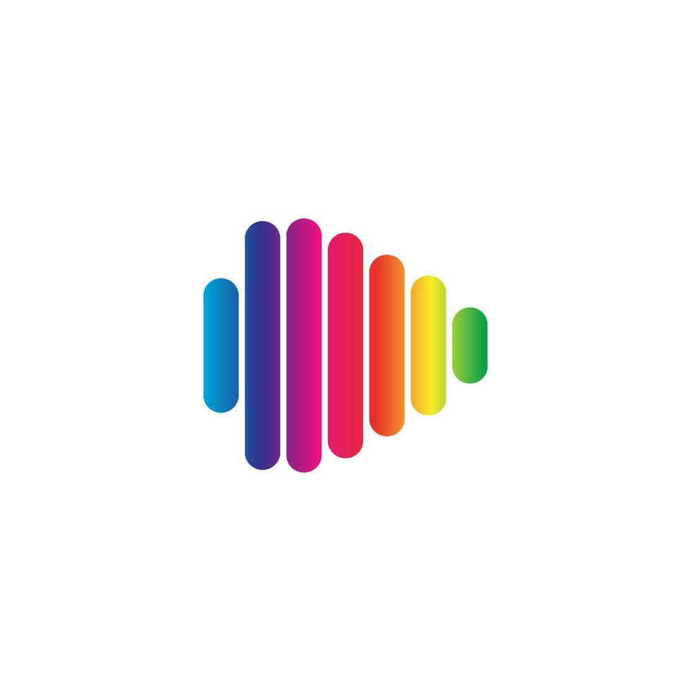 som onda ilustração logotipo vetor ícone modelo. audio colorida onda logotipo. vetor equalizador elemento