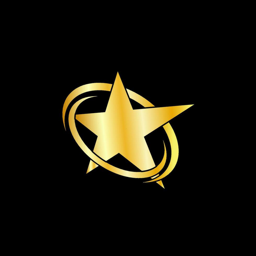 ouro Estrela ícone modelo vetor ilustração Projeto