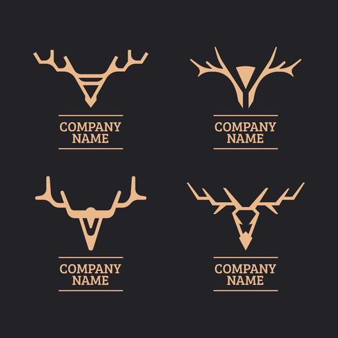 Cabeça geométrica estilizada dos cervos ou projeto do veado vetor