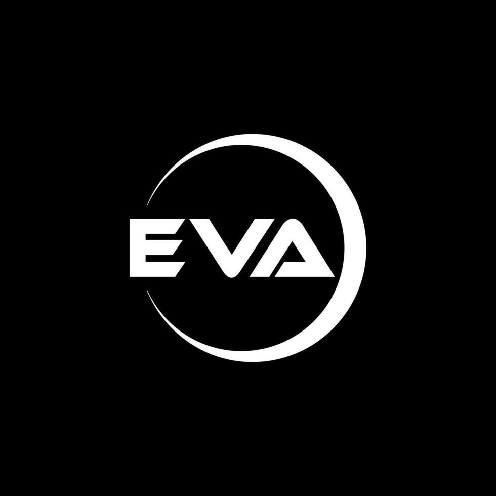 design de logotipo de carta eva na ilustração. logotipo vetorial, desenhos de caligrafia para logotipo, pôster, convite, etc. vetor