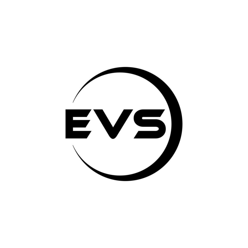 design de logotipo de carta evs na ilustração. logotipo vetorial, desenhos de caligrafia para logotipo, pôster, convite, etc. vetor