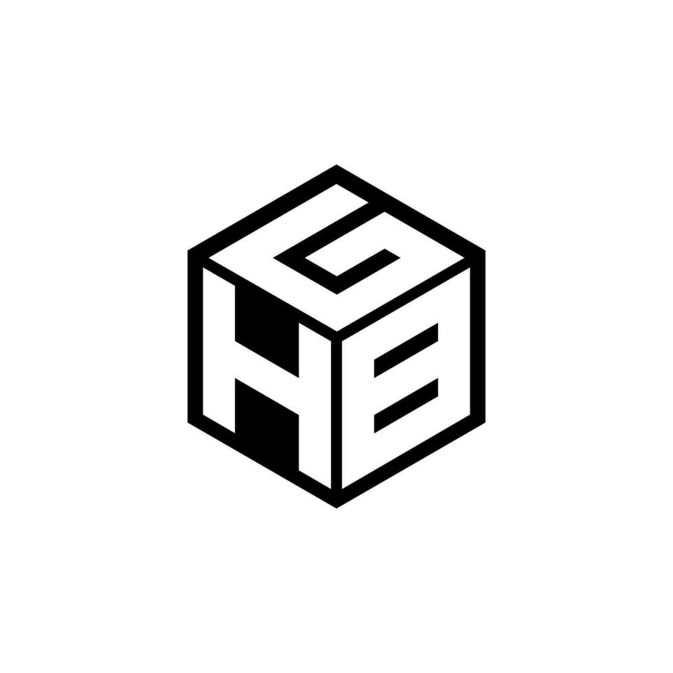 design de logotipo de carta hbg na ilustração. logotipo vetorial, desenhos de caligrafia para logotipo, pôster, convite, etc. vetor